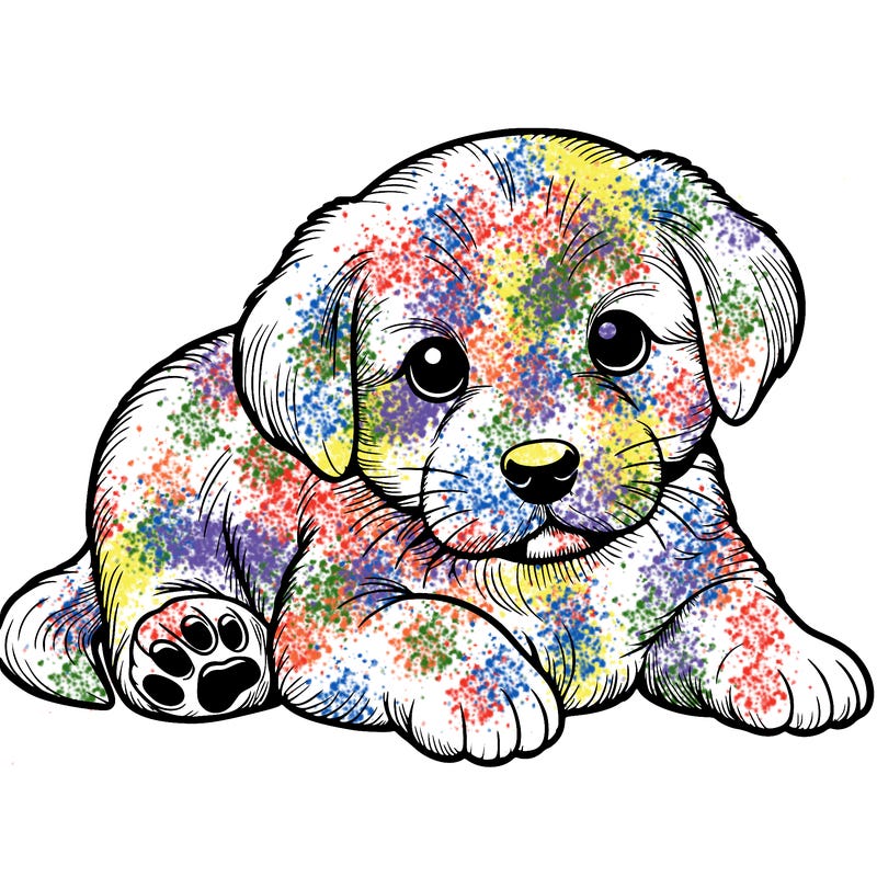 a cute realistic puppy