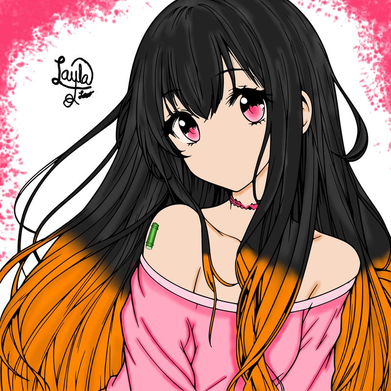 realistic anime girl with really long hair