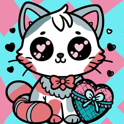 valentine’s day cute cat