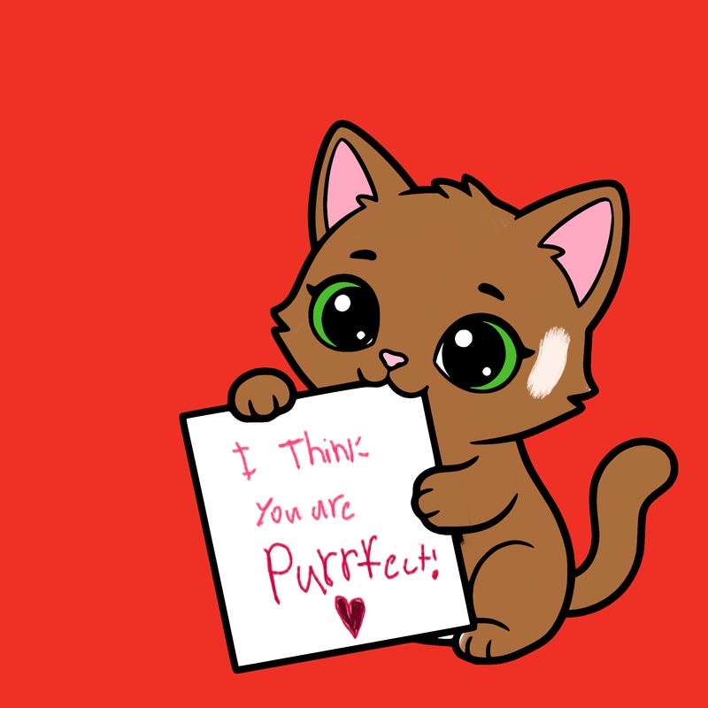 a small cat with a blank sheet of paper in its hand. the cat is sooooooo cute!