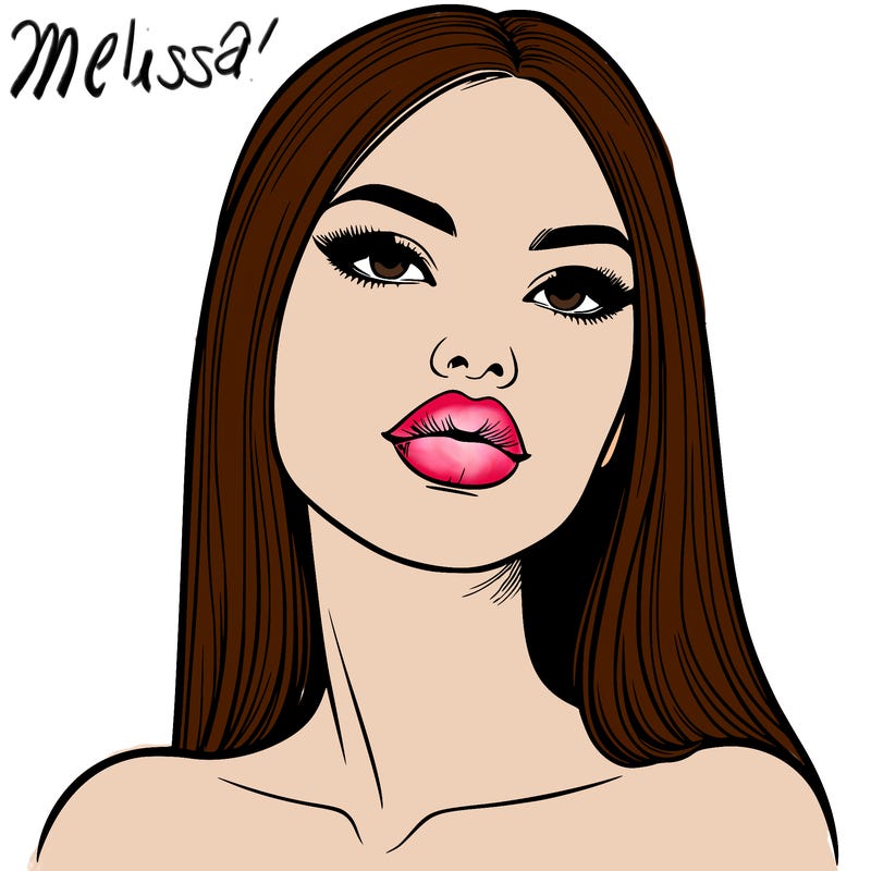 realistic woman with full lips