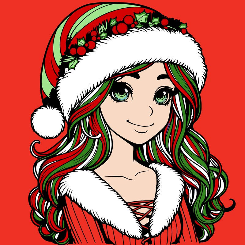 realistic christmas  girl