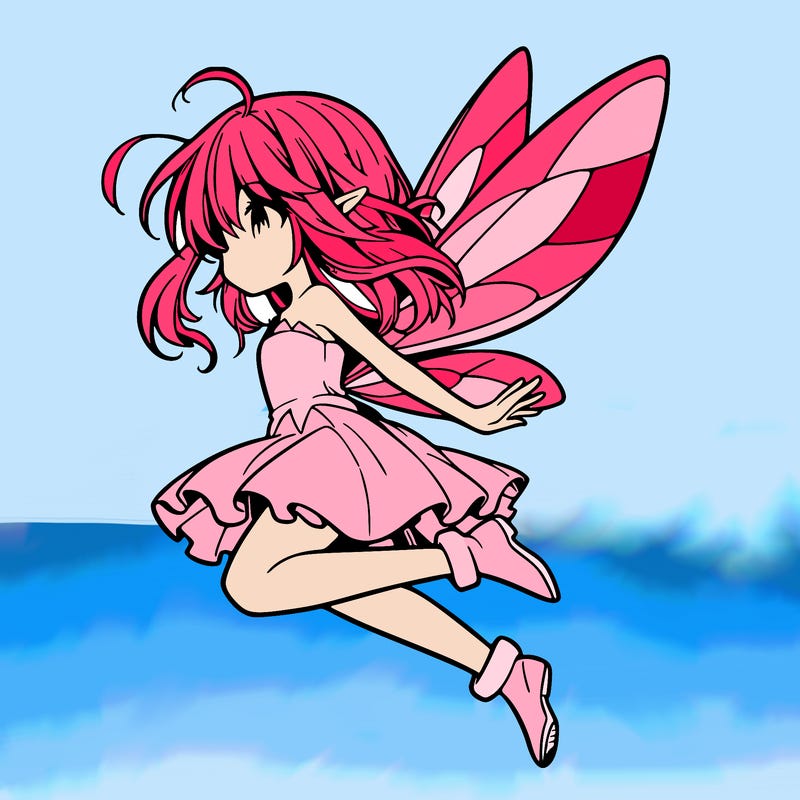 manga fairy flying