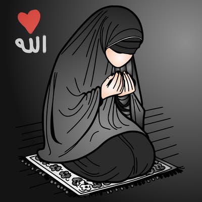 veiled 16 yo woman doing muqabala