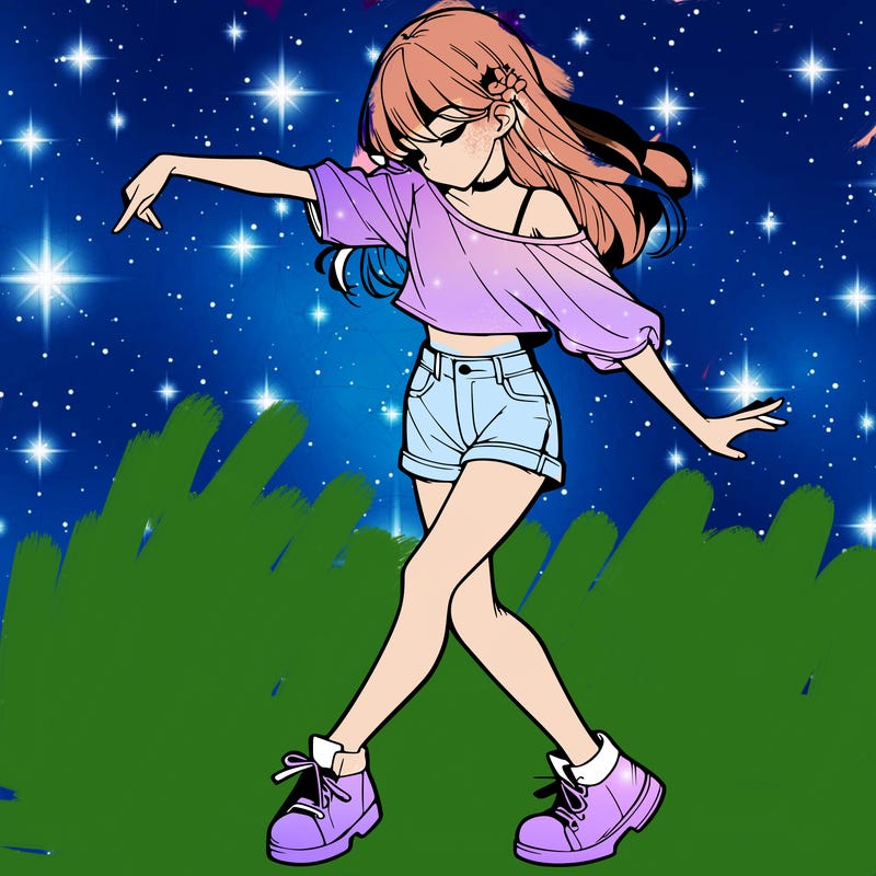 realistic girl danceing