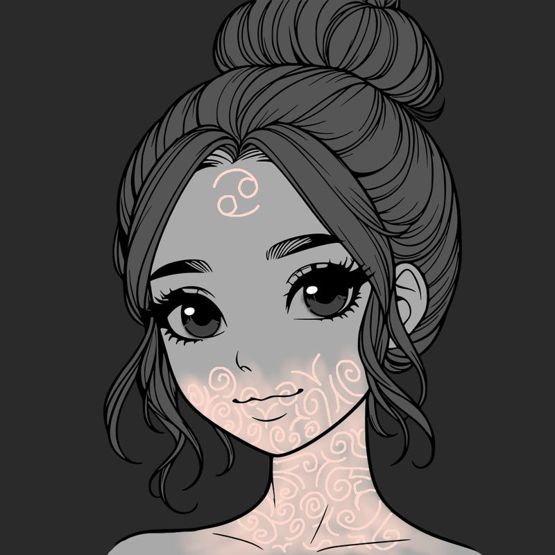 realistic pretty girl with hair in bun