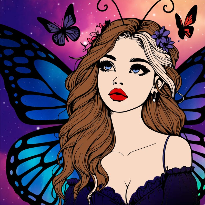 butterfly fairy realistic girl