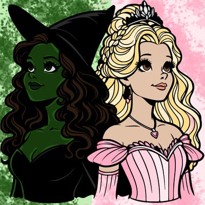 'elphaba and glinda (realistic)