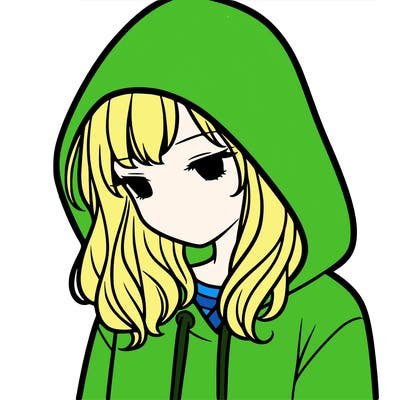 girl with a hoodie with hood over her head