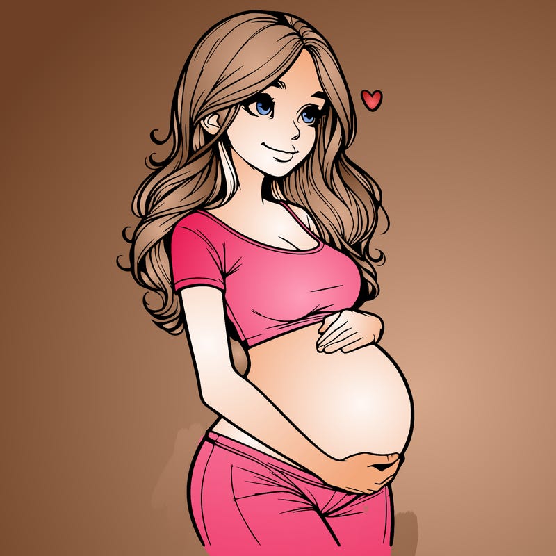realistic pregnant girl
