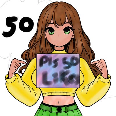 girl holding a blank sign in a long sleeve crop top