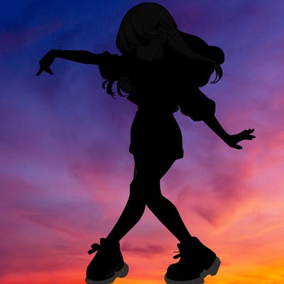 realistic girl danceing