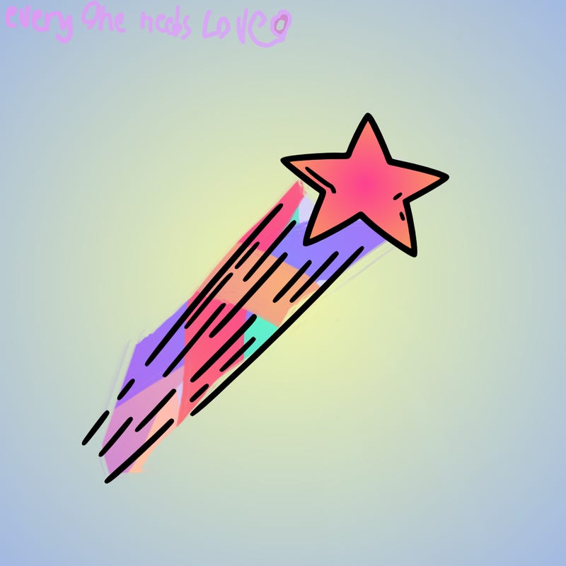 a shooting star in the sky