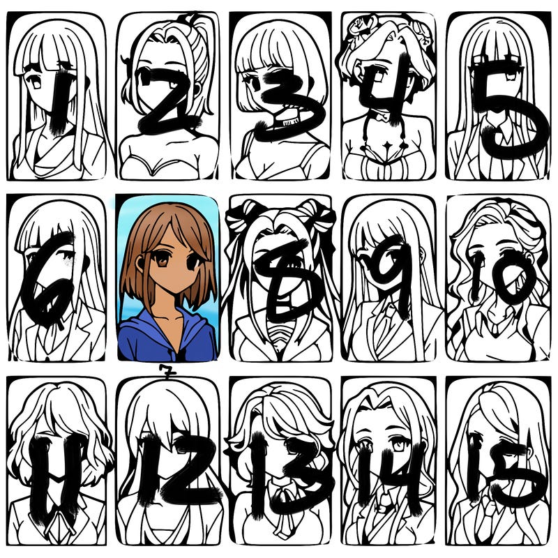 girls that look diffrent anime