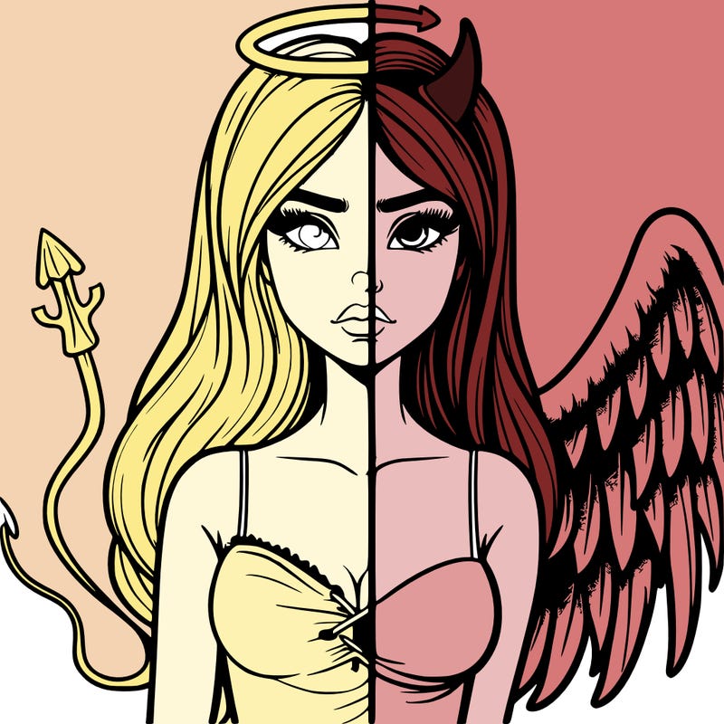 devil vs angel realistic girl