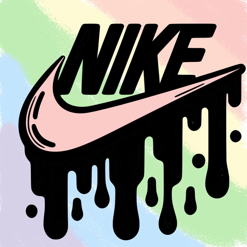 dripping nike logo