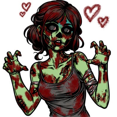 realistic zombie girl