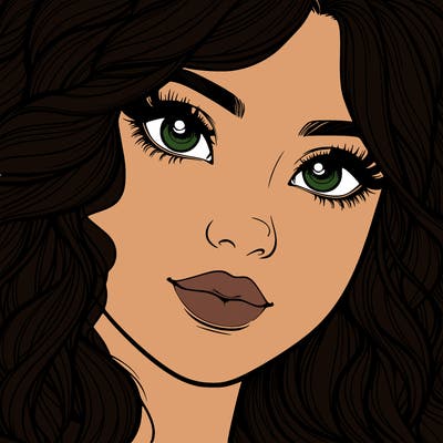 beautiful realistic girl close up to the camera with wavy hair,