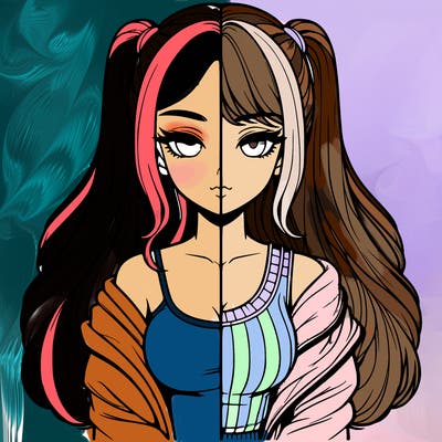 realistic girl split