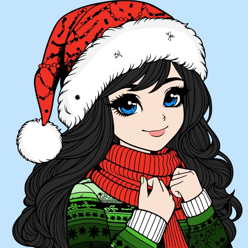 realistic christmas girl