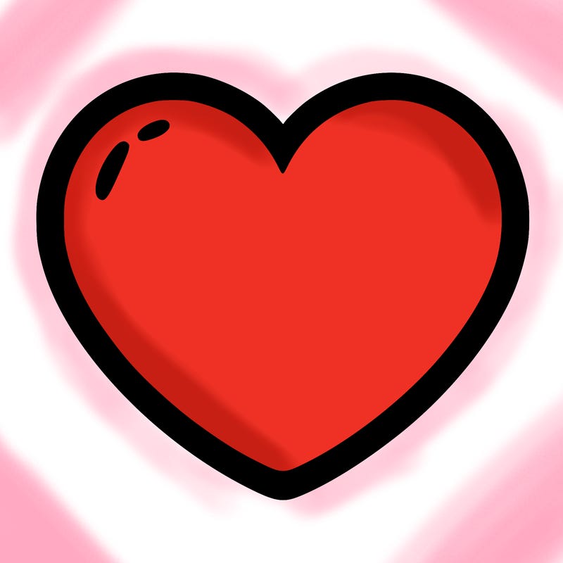 a blank heart