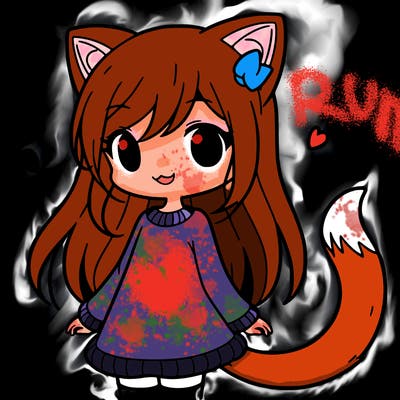 girl with cat ears and tail