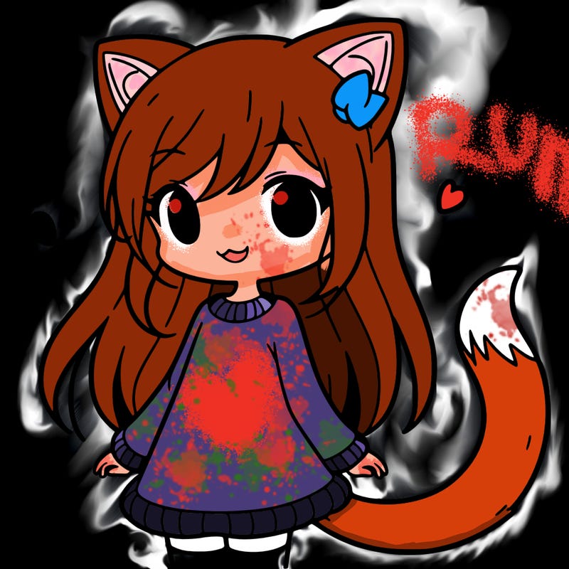 girl with cat ears and tail