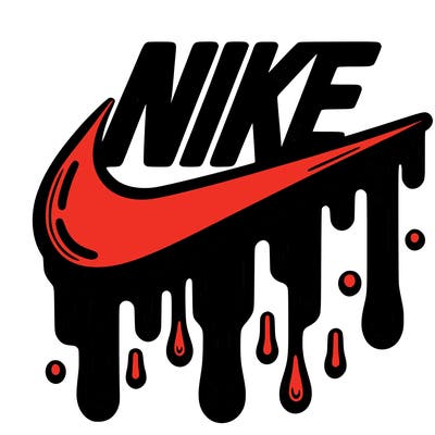 dripping nike logo