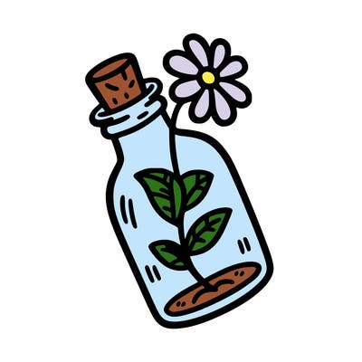 flower in a bottel