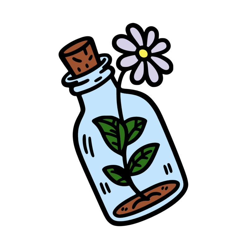 flower in a bottel