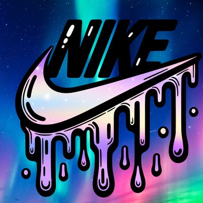dripping nike logo