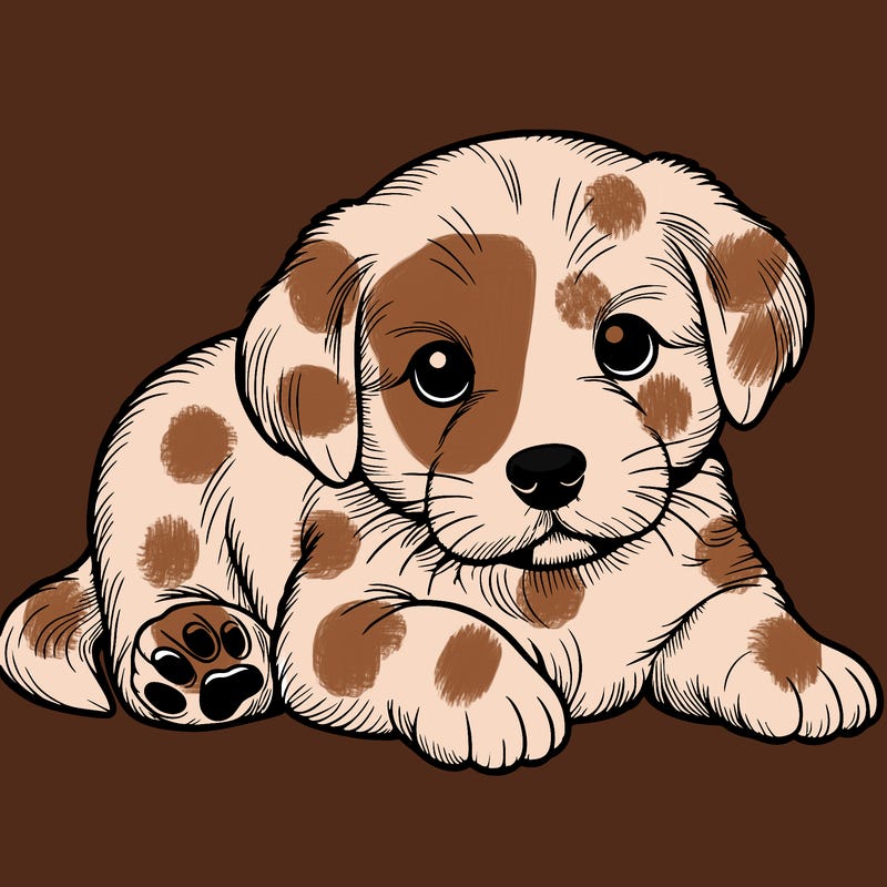 a cute realistic puppy