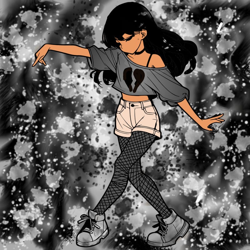 realistic girl danceing