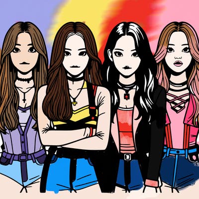 blackpink a 4 girl group kpop jennie rose lisa jisoo