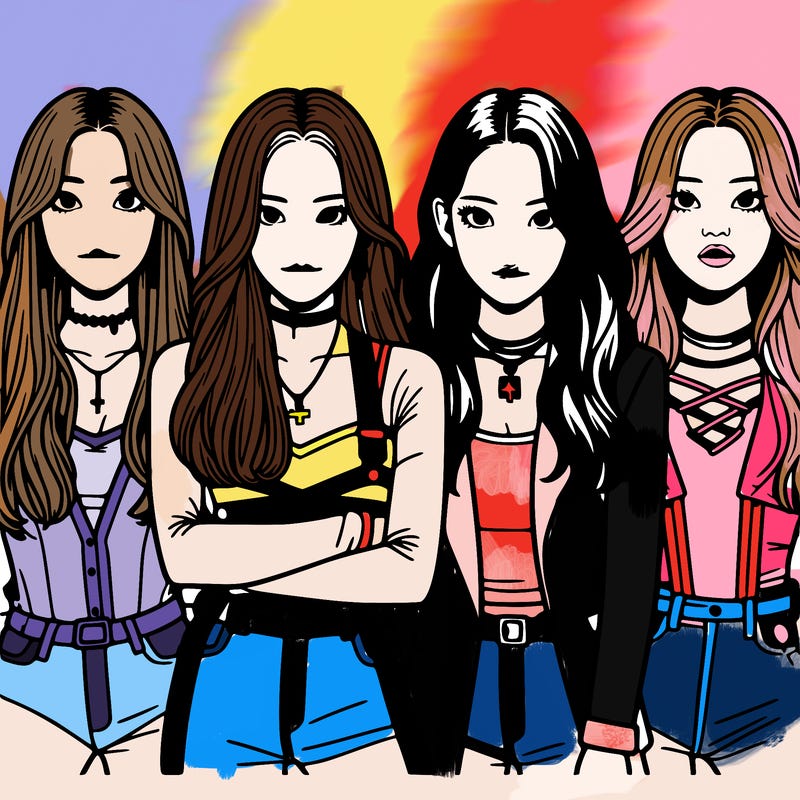 blackpink a 4 girl group kpop jennie rose lisa jisoo