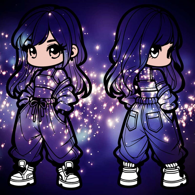 girl in crop top and baggy pants