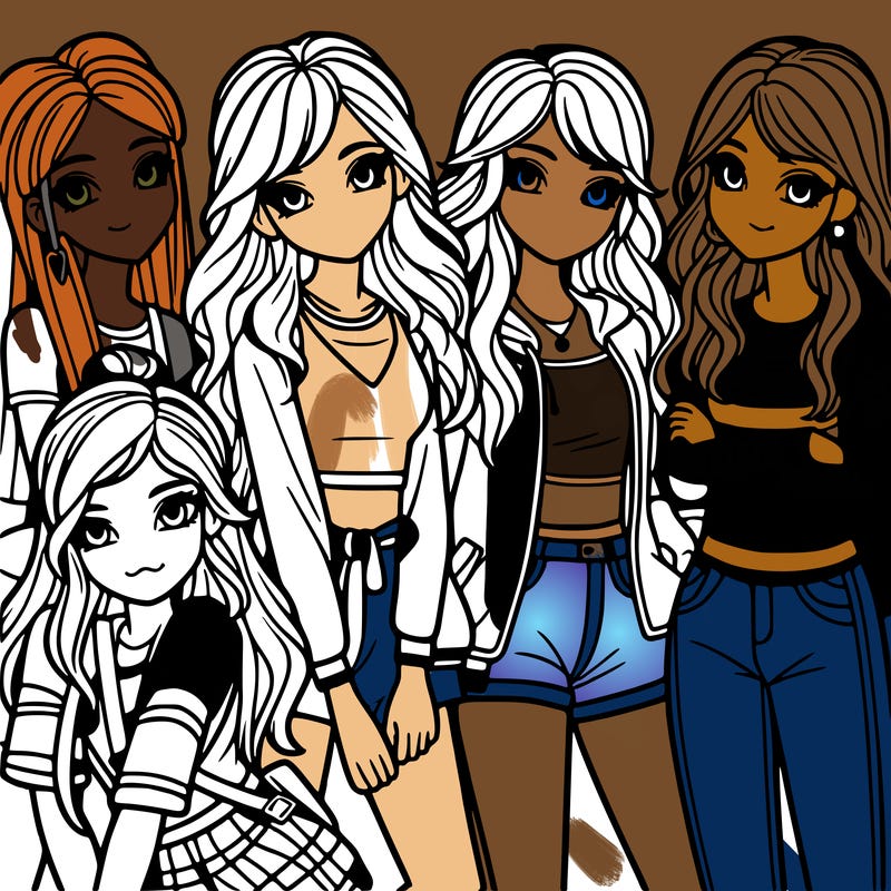 a group of teenage girls