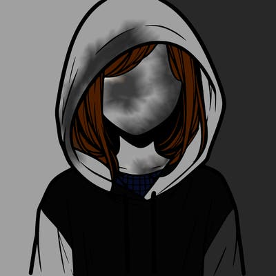 faceless girl in hoodie