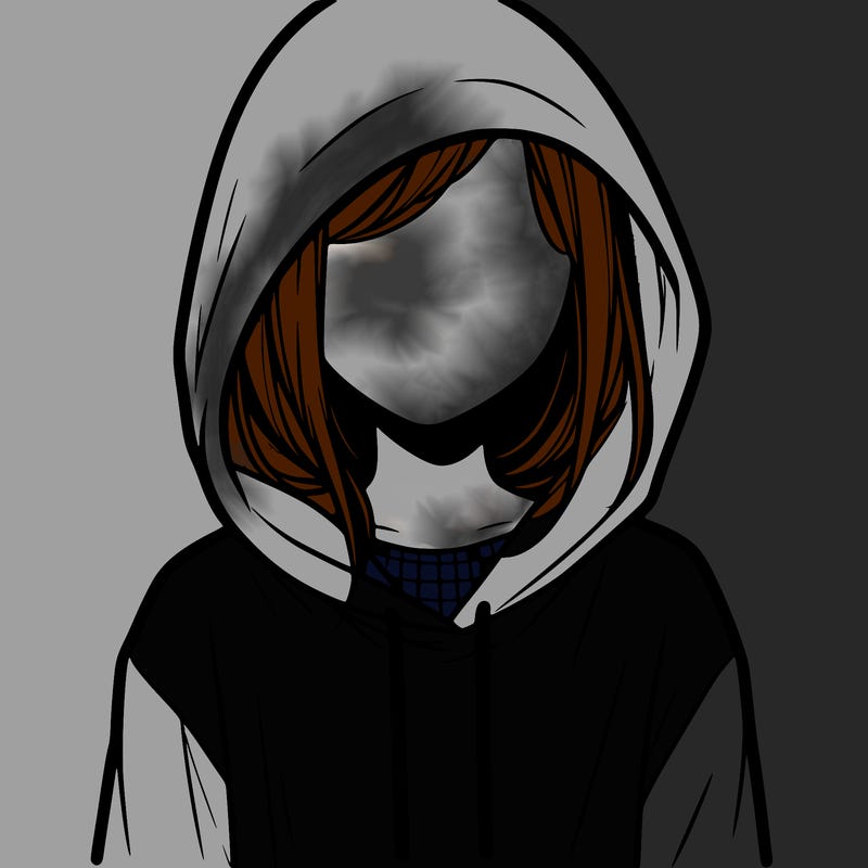 faceless girl in hoodie