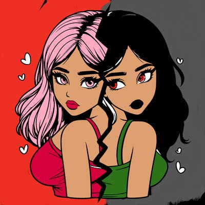 realistic girl split