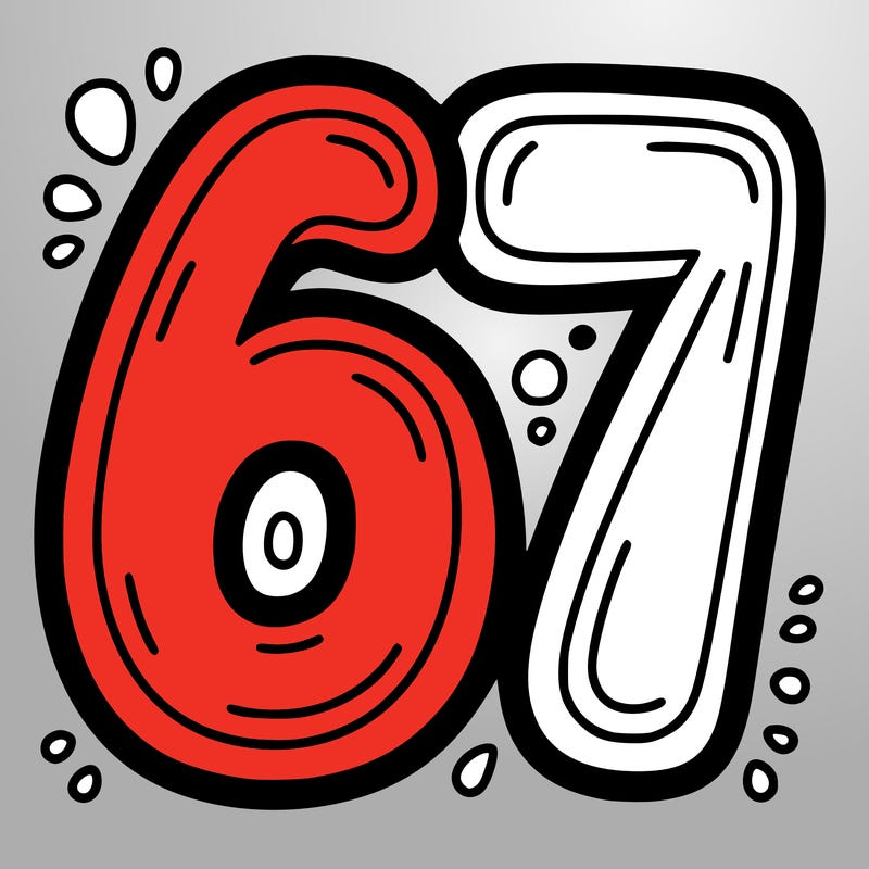 the number 67