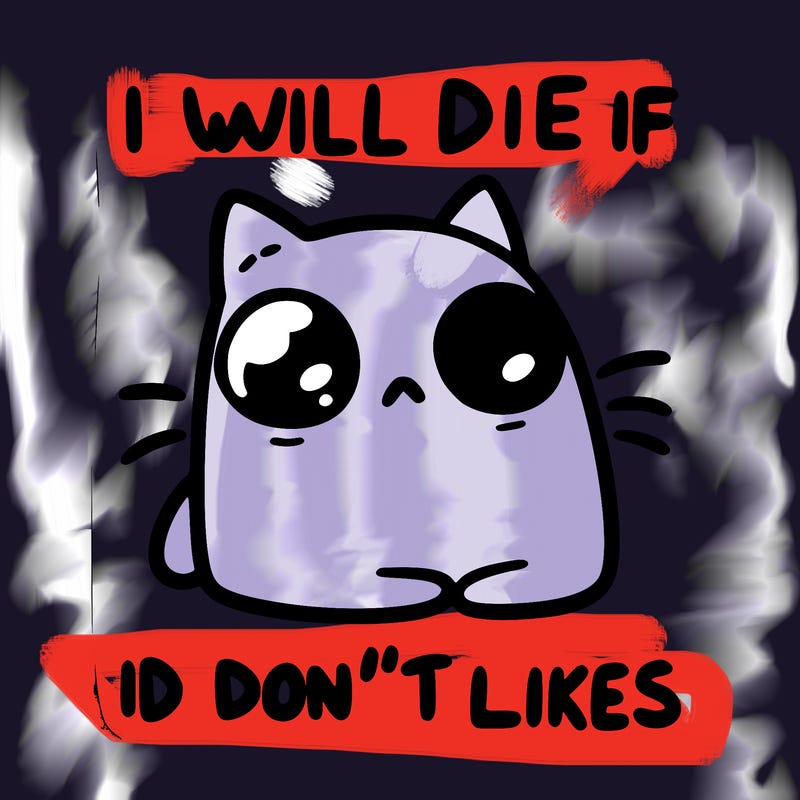 a cat that will die if we don’t get 10 likes