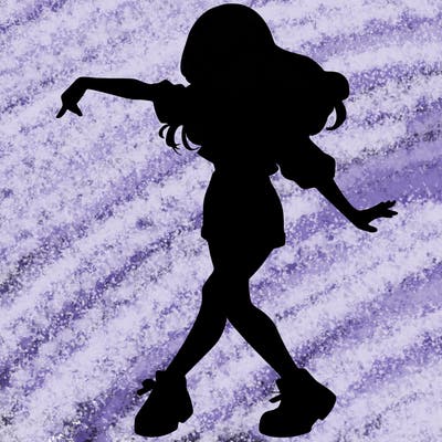 realistic girl danceing