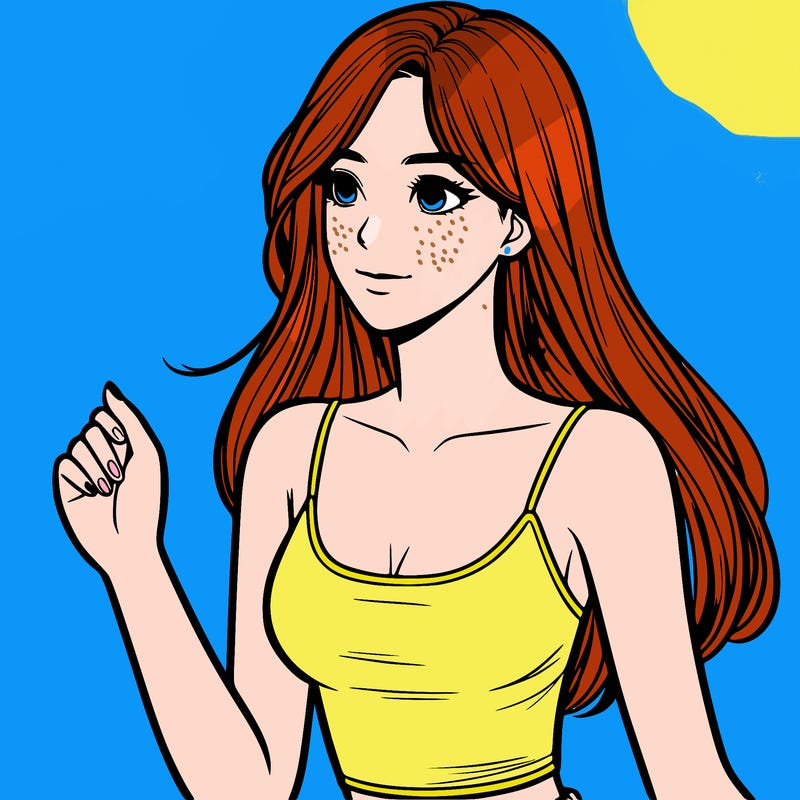girl in tank top realistic