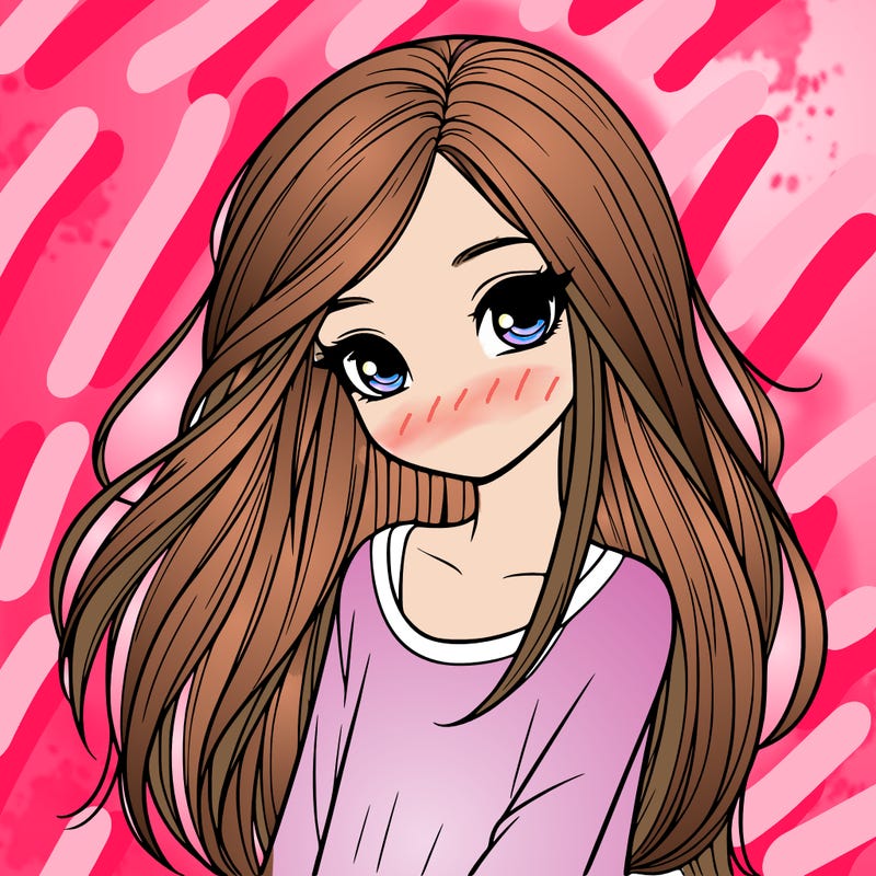 a realistic girl with long hair