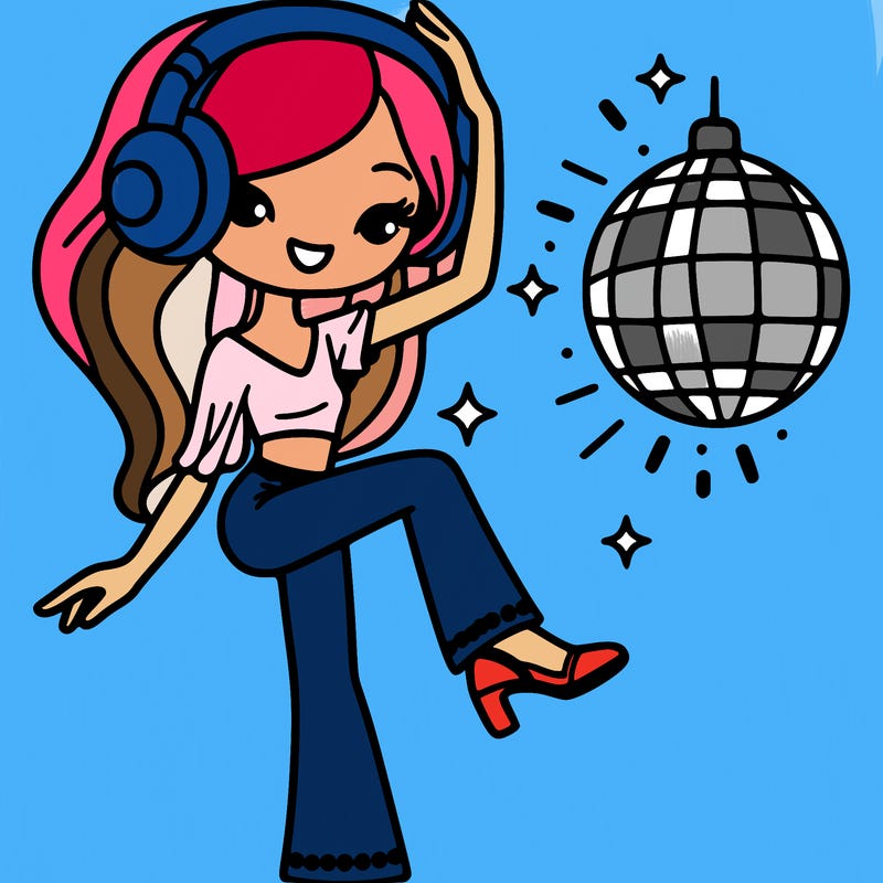 dancer with a disco ball