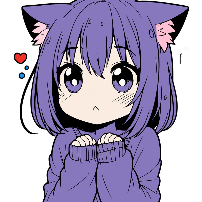 shy anime catgirl