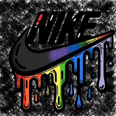 dripping nike logo