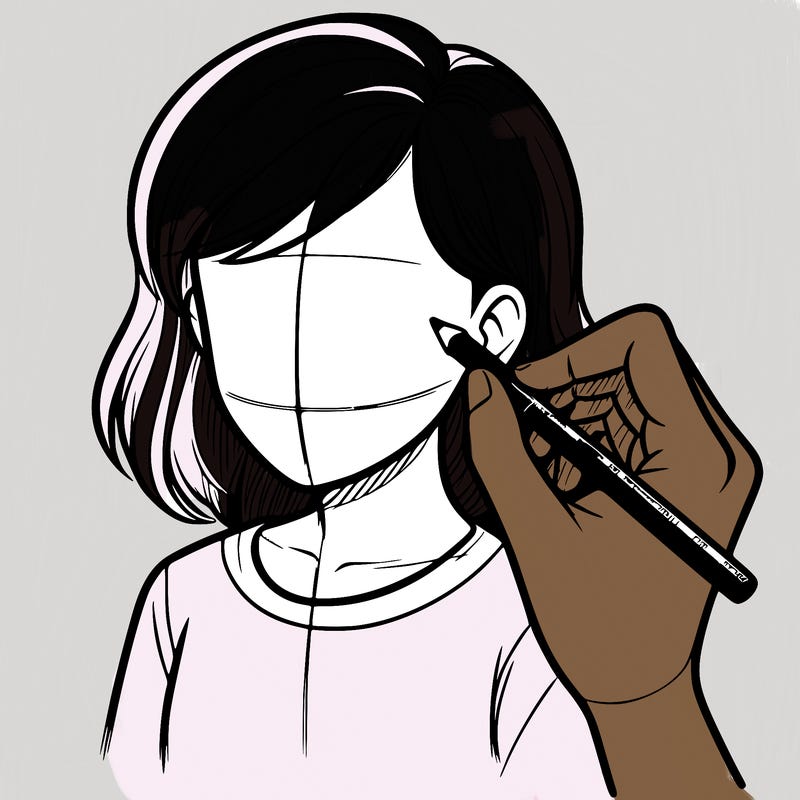 drawing a realistic person