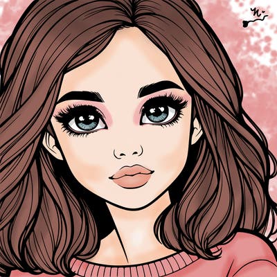 realistic girl whith cute eyes